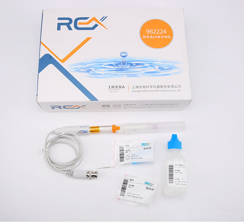 Detail of the high-temperature pH composite electrode of the 962224 is shown in Figure 7