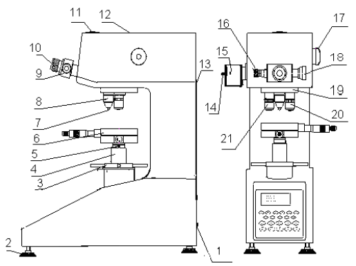 Hypertherm Instruments HVA-P microHardness Tester details Figure 2