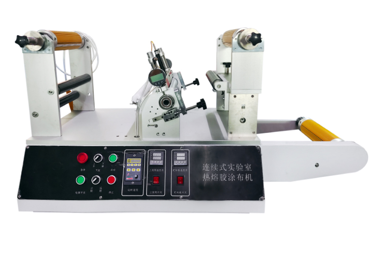 Chinese brand NBC-6025 small hot melt adhesive continuous coating machine details picture 1