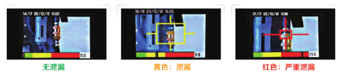 Visual gas leak imaging Detector display diagram