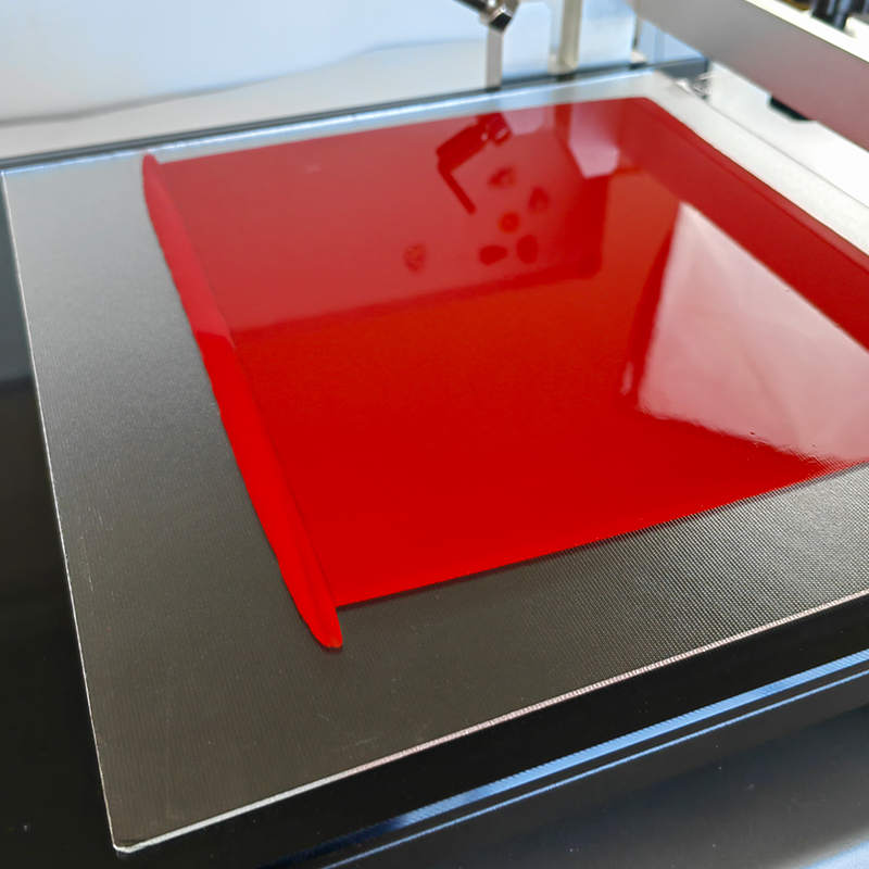 Experimental application of an automatic Film Applicator to apply a filter membrane on a glass substrate Figure 1