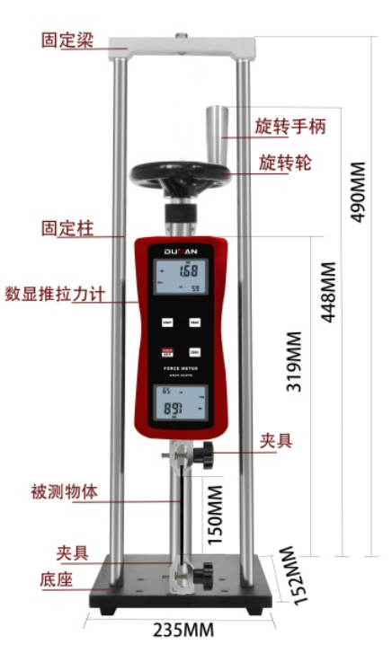 Duban UTTM4-DB25-204FM-1KN Universal Tensile Testing Machine Details Figure 1