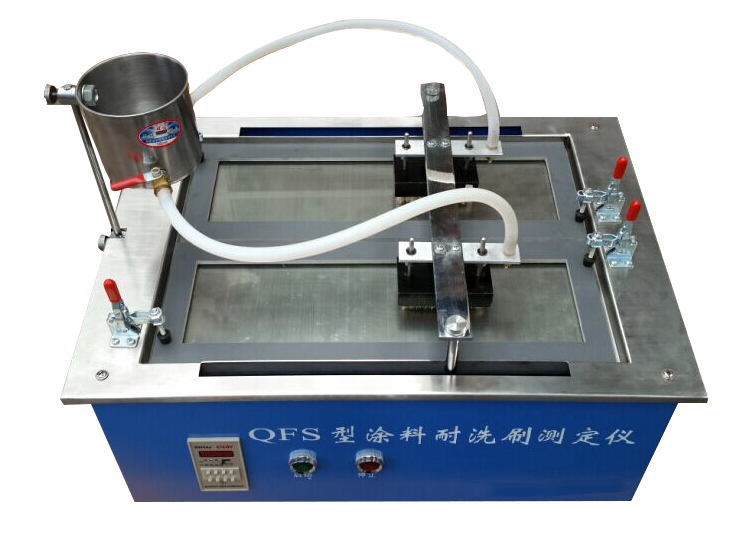 Fig. 1 of the details of the QFS scrub resistance Tester