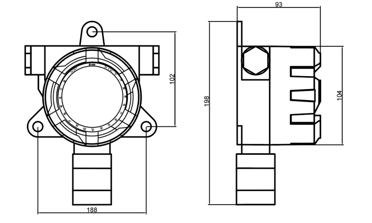 Guoyu Technology GY/VGD-200-R507-G(0-1000ppm) Refrigerant, Refrigerant Detector (Infrared) Details Figure 1