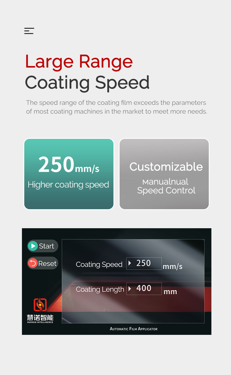 HuiNuo TM1000/05 Bar Coater Small Lab Film Applicator Effective coating Area 500 * 800mm Figure 6