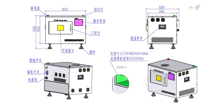 Hettneide HTBX-II-FS300200-BL (365nm) Oven Details Figure 1