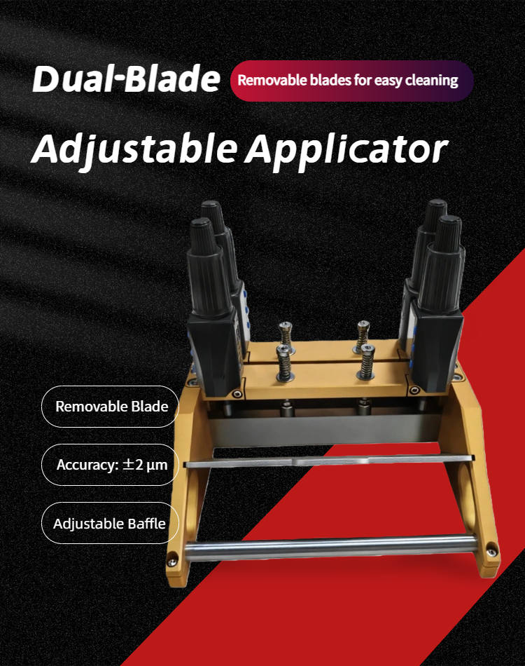 HuiNuo KTQ-150-2S digital display Micrometer Applicator (Dual Blade) drawdown blade removable and easy to clean 150mm Figure 1
