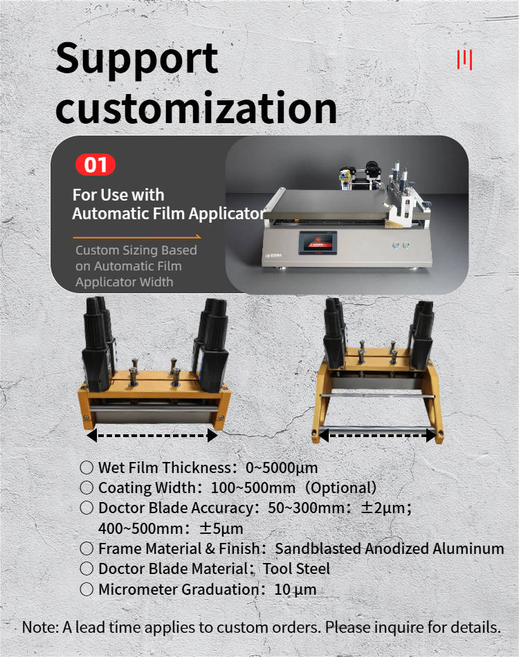 HuiNuo KTQ-150-2S digital display Micrometer Applicator (Dual Blade) drawdown blade removable and easy to clean 150mm Figure 7