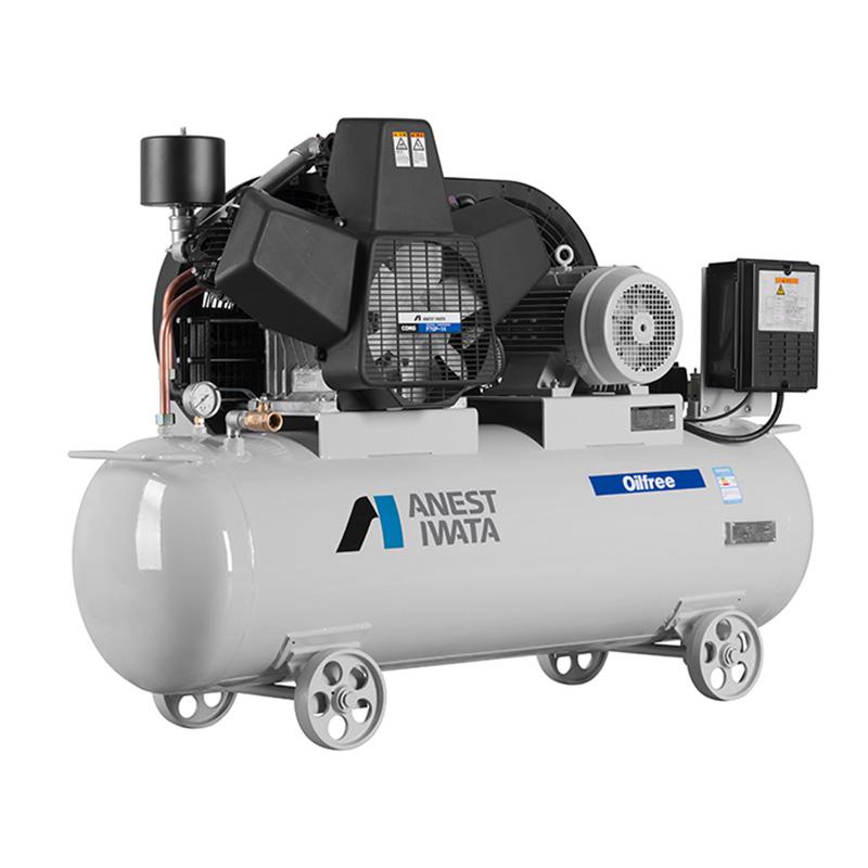 Iwata TFPJ15-10 oil-free piston air compressor, gas tank Iwata TFPJ15-10 oil-free piston air compressor, gas tank