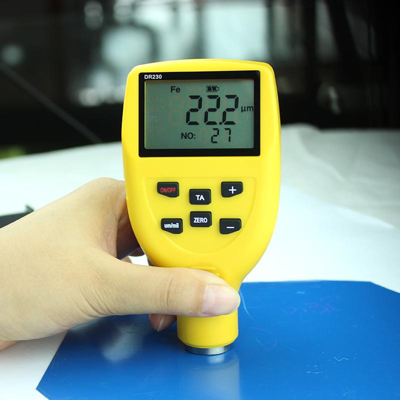 Describe in detail how to choose the Film Thickness Gauge with Figure 2