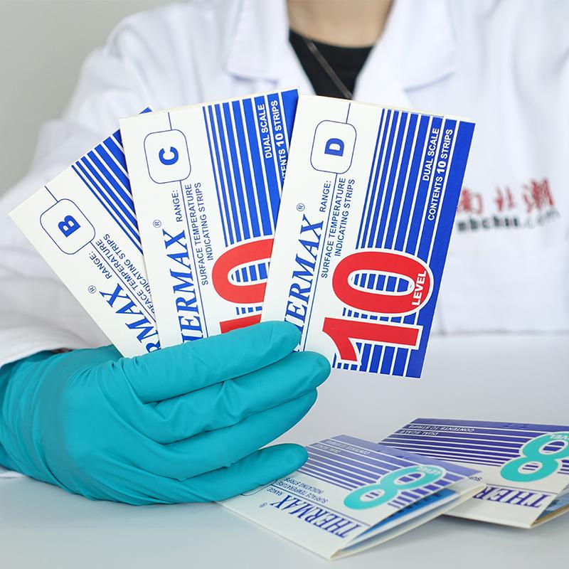 Application of thermometer paper on metal coating picture 1