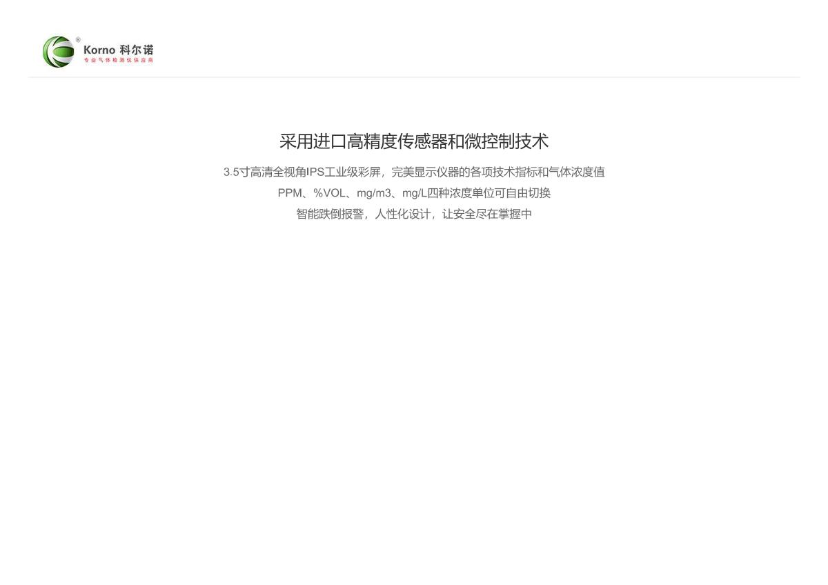KORNO GT-1000-C3H8(0-100%Vol) Gas Detector brochure page 2