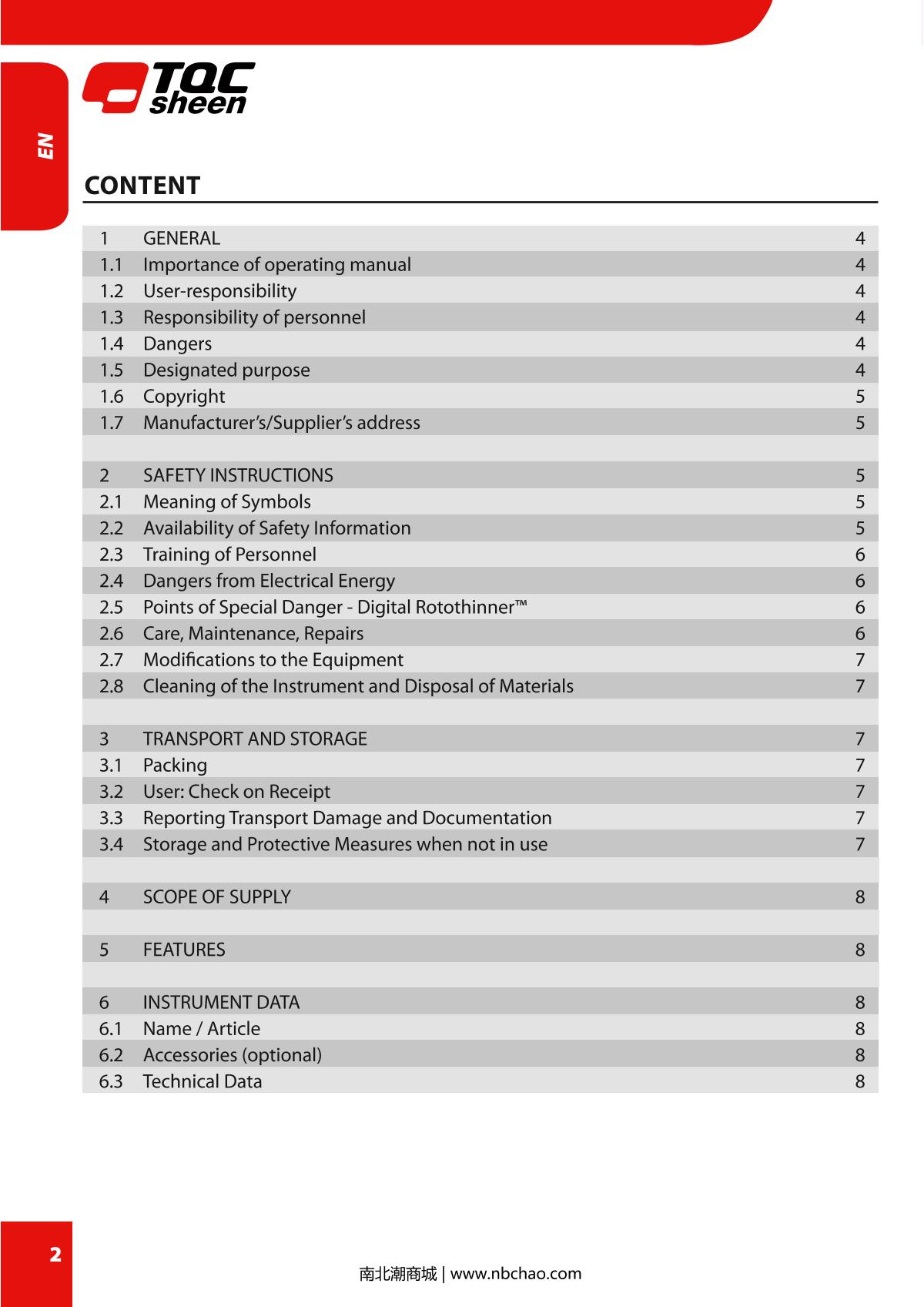 TQC sheen DV2000 Rotational viscometerManual page 2