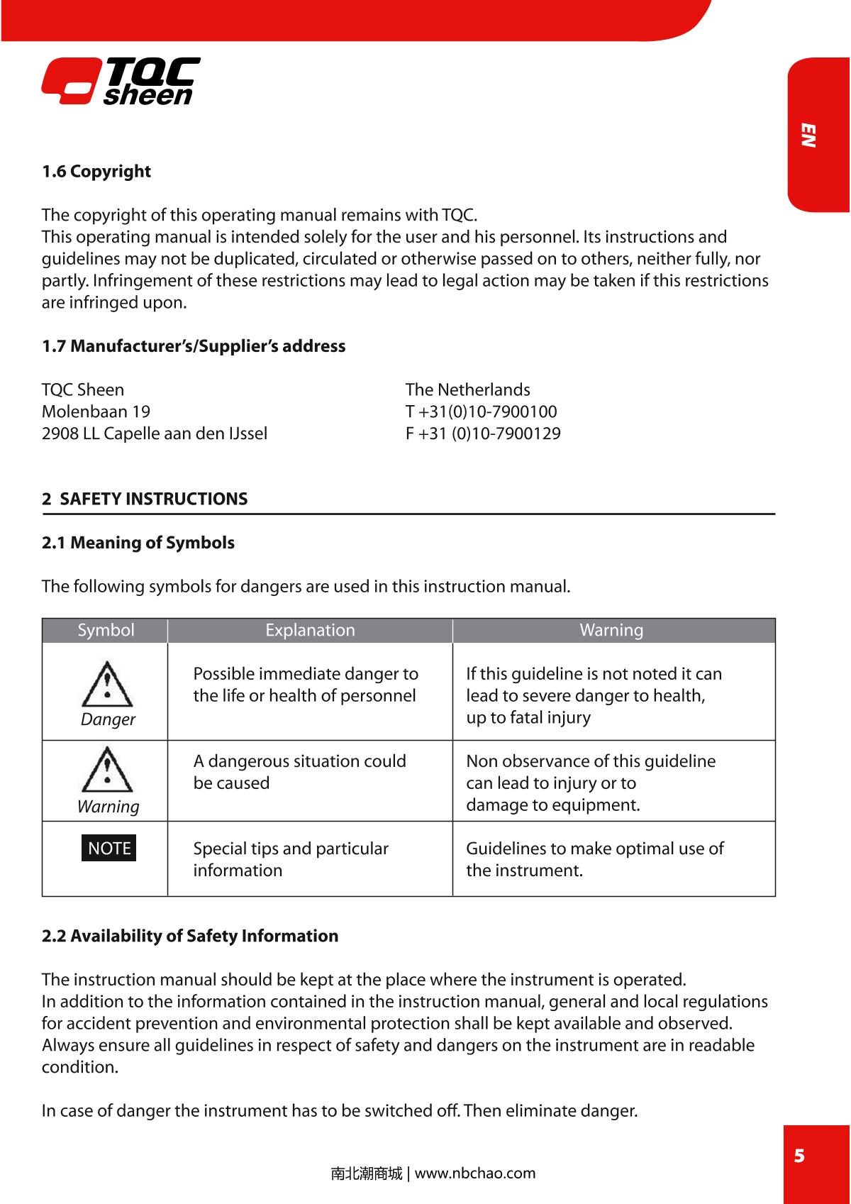 TQC sheen DV2000 Rotational viscometerManual page 5