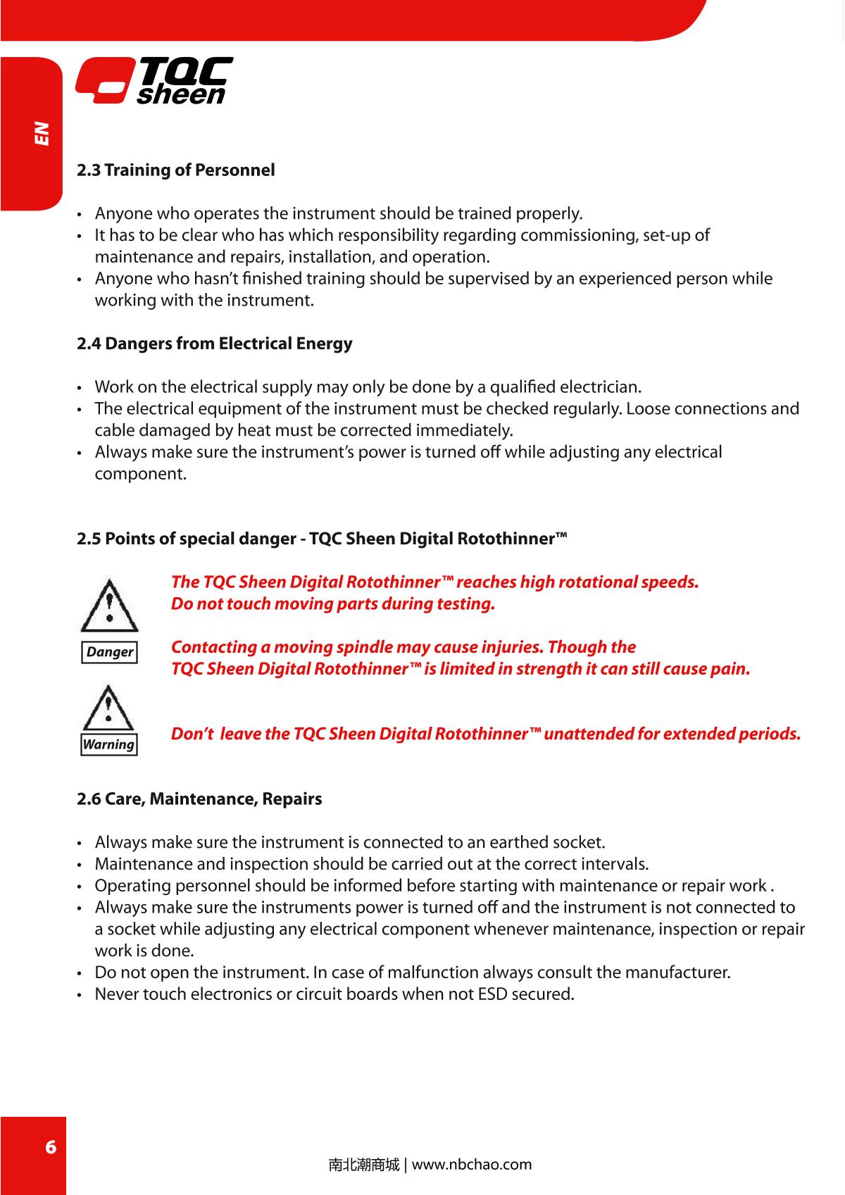 TQC sheen DV2000 Rotational viscometerManual page 6