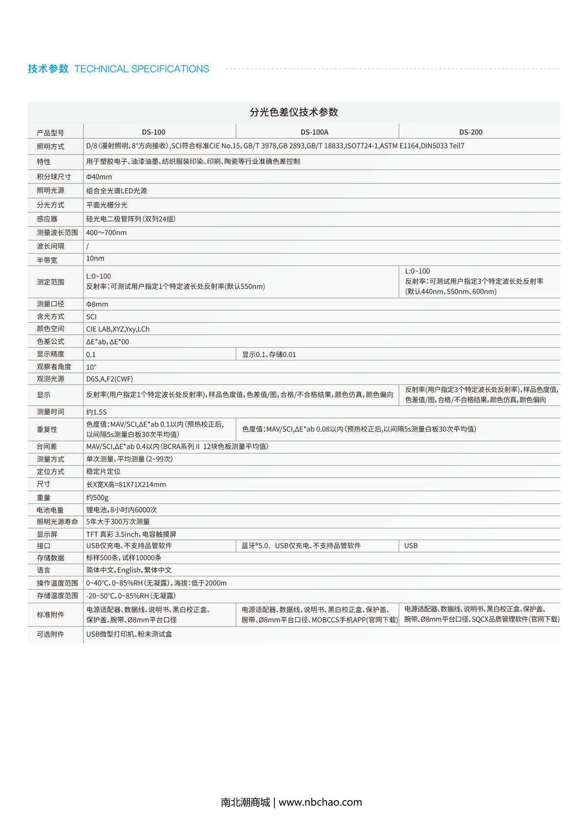 DOHO DS-200 Color Colorimeter brochure page 3
