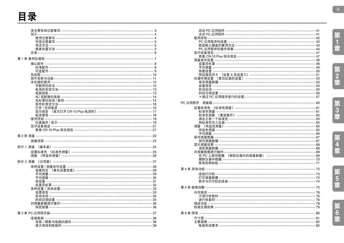 KONICAMINOLTA CR-10 Plus Small ColorimeterManual page 6