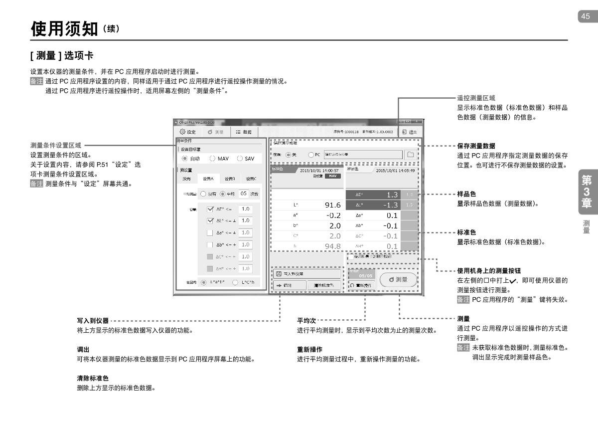 KONICAMINOLTA CR-10 Plus Small ColorimeterManual page 45