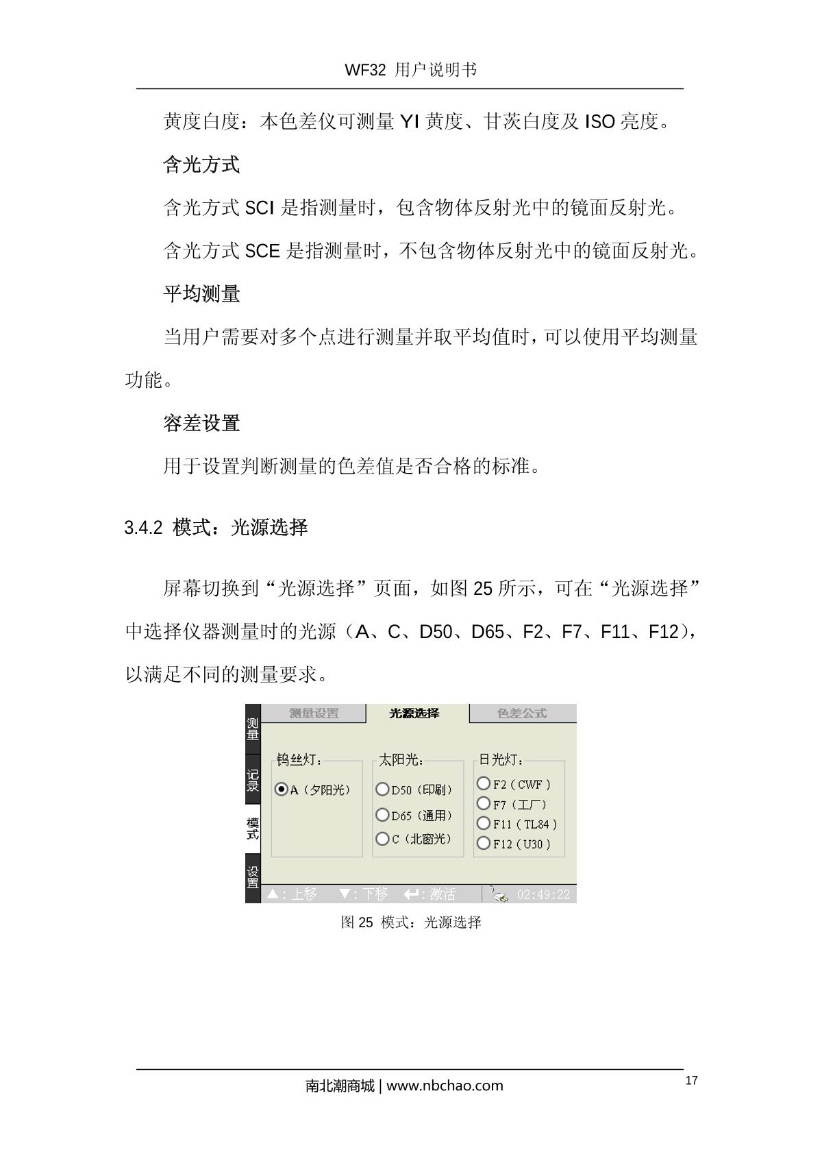 IWAVE WF32-8mm ColorimeterManual page 20