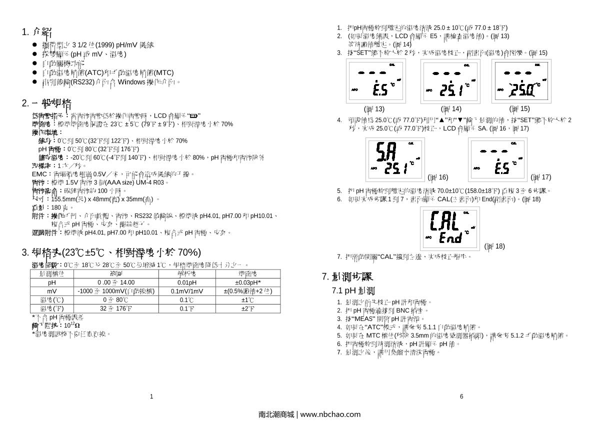 TASI TASI-671 PH acid alkalinity meterManual page 4