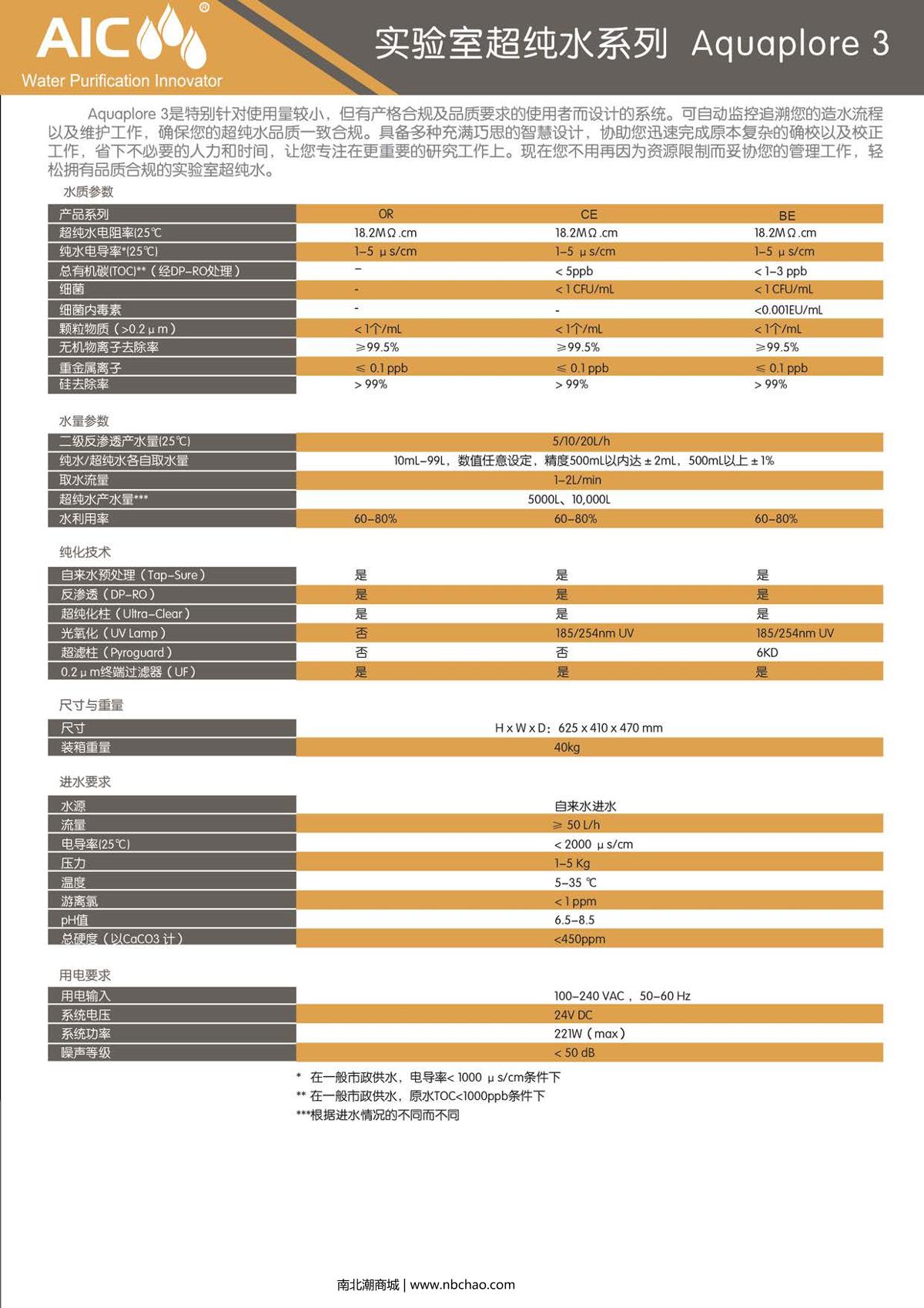 AIC AD2L-05-OR Laboratory ultrapure water machine brochure page 2