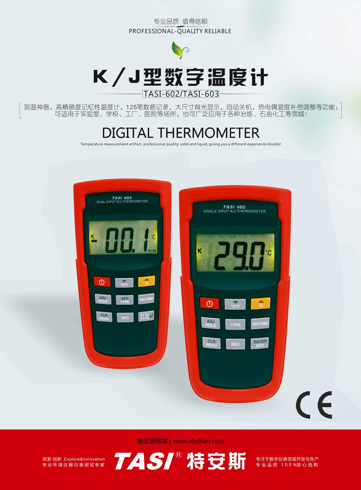 TASI TASI-602 Thermocouple Thermometer brochure page 1