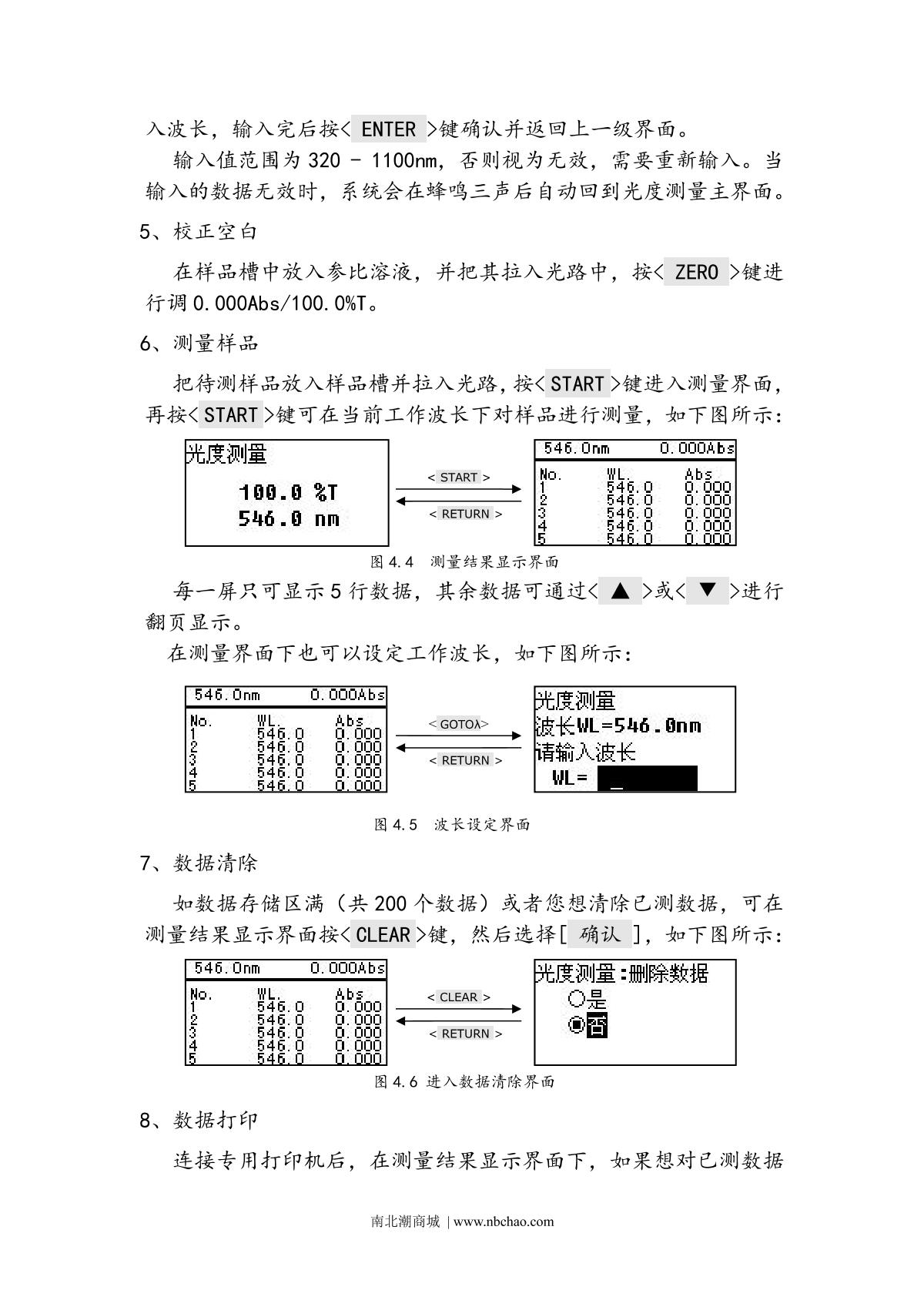 Yoke 723N SpectrophotometerManual page 12