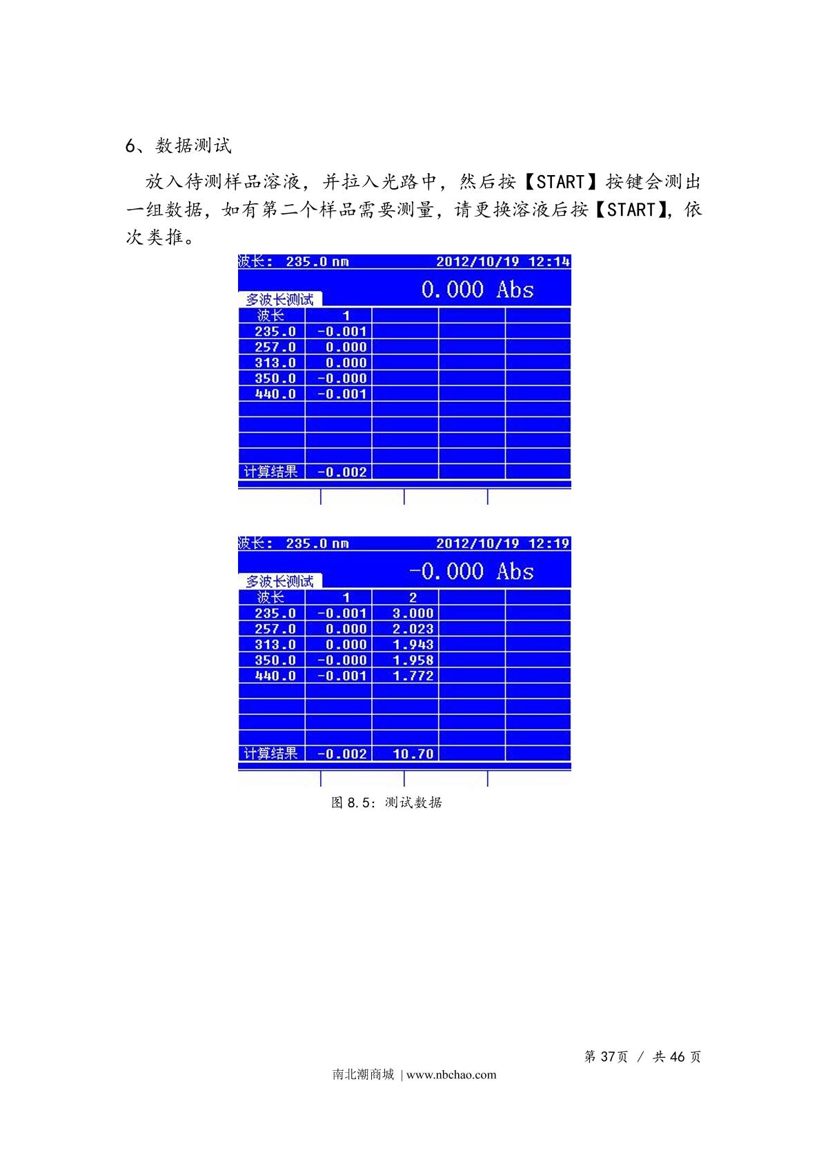Yoke UV765 SpectrophotometerManual page 40