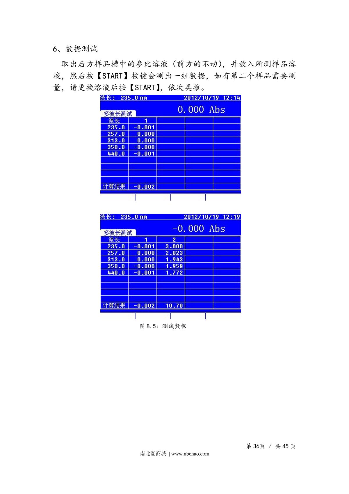 Yoke UV1900 SpectrophotometerManual page 39