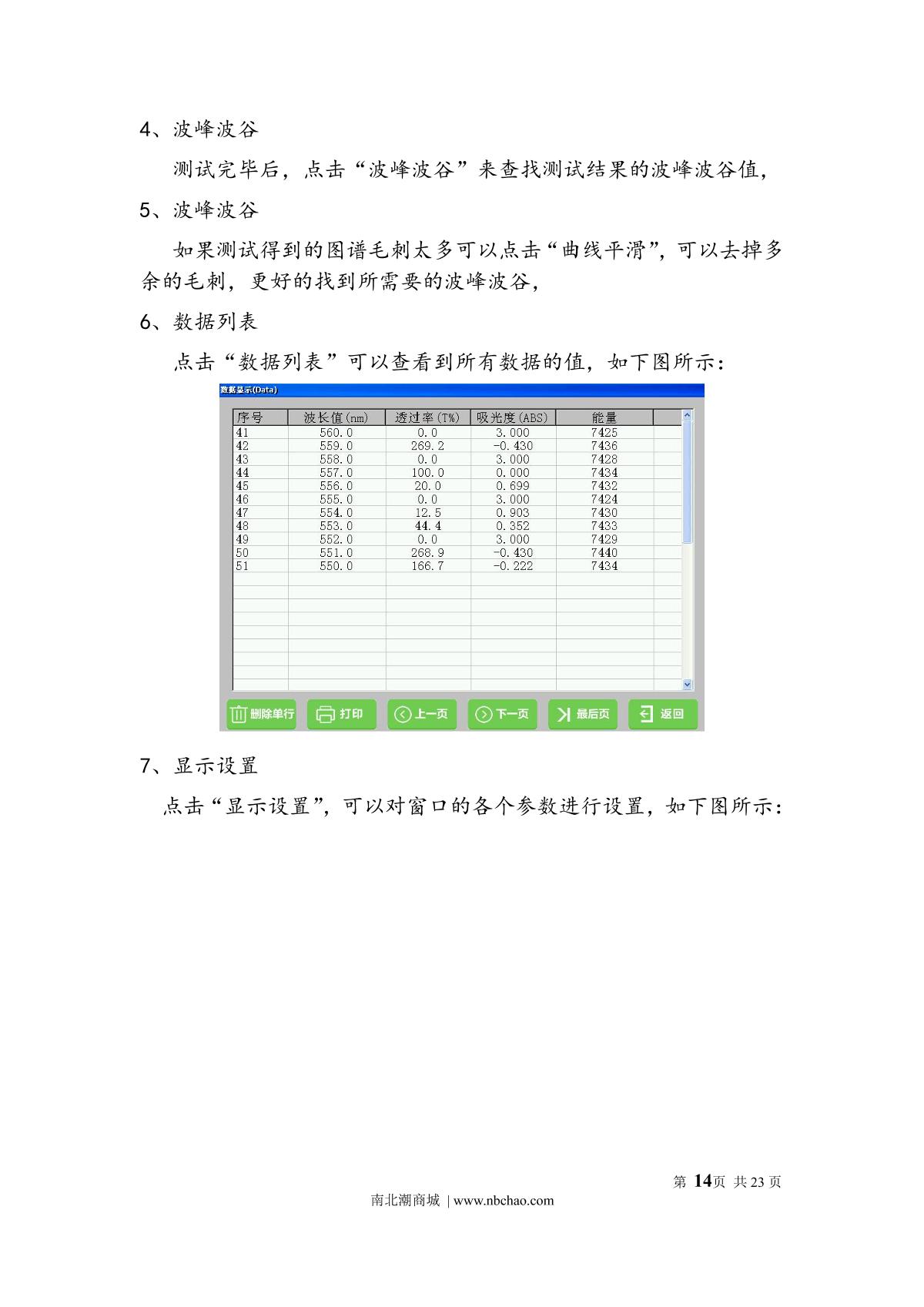 Yoke U5100PCS spectrophotometerManual page 17