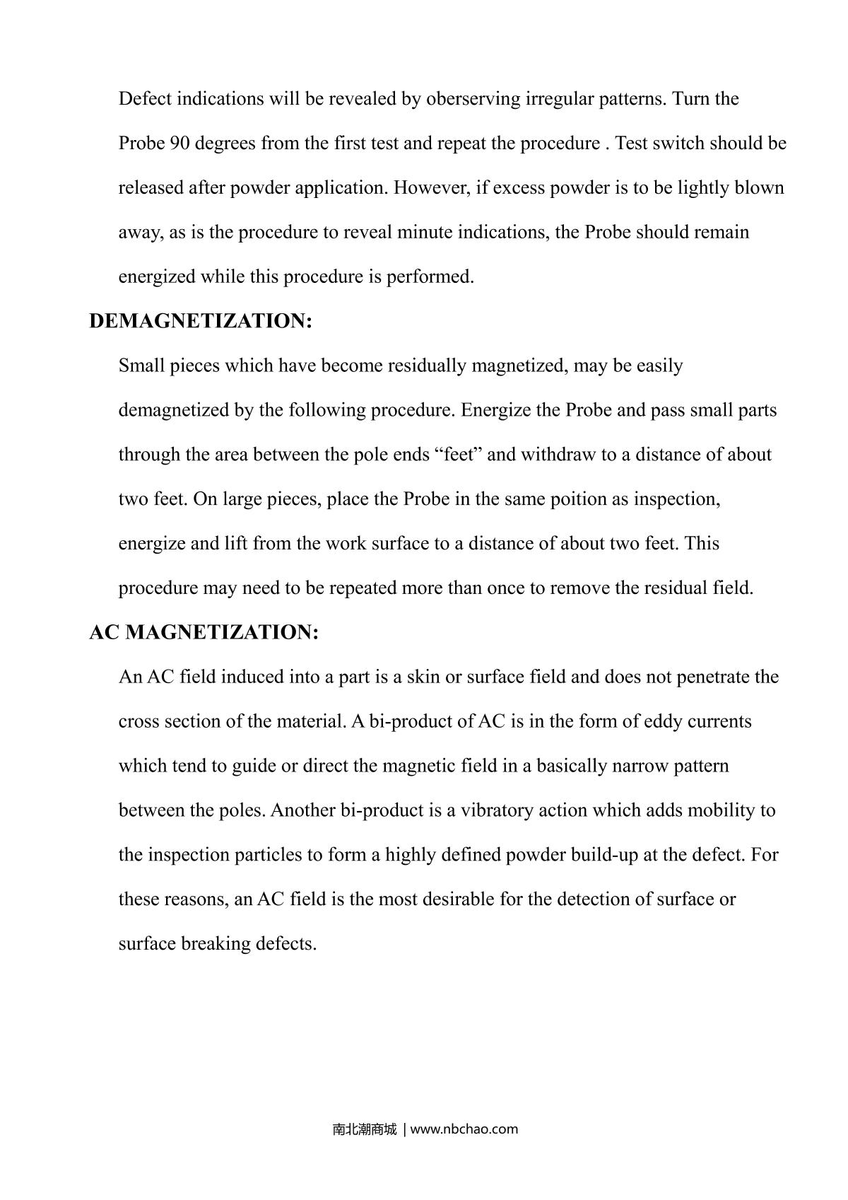 RunJie CDX-3 Magnetic Particle Flaw DetectorManual page 11