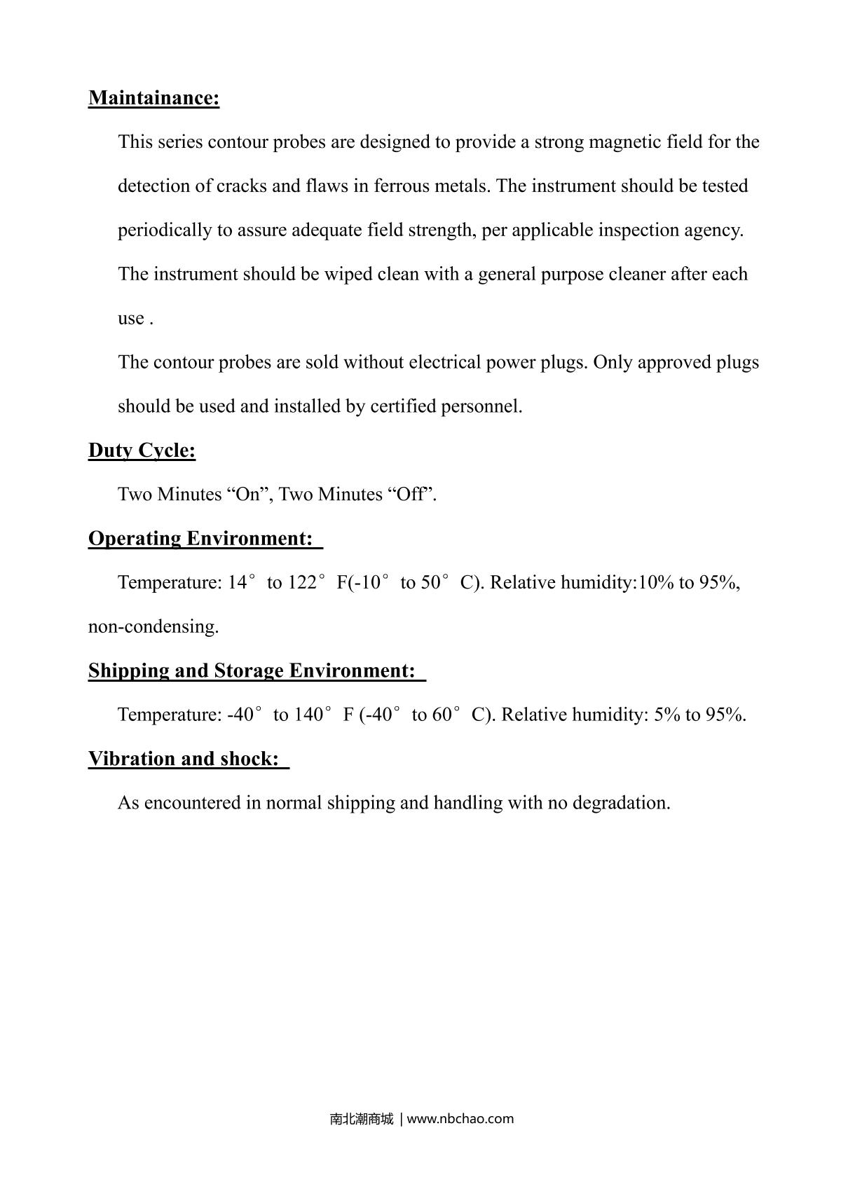RunJie CDX-3 Magnetic Particle Flaw DetectorManual page 12