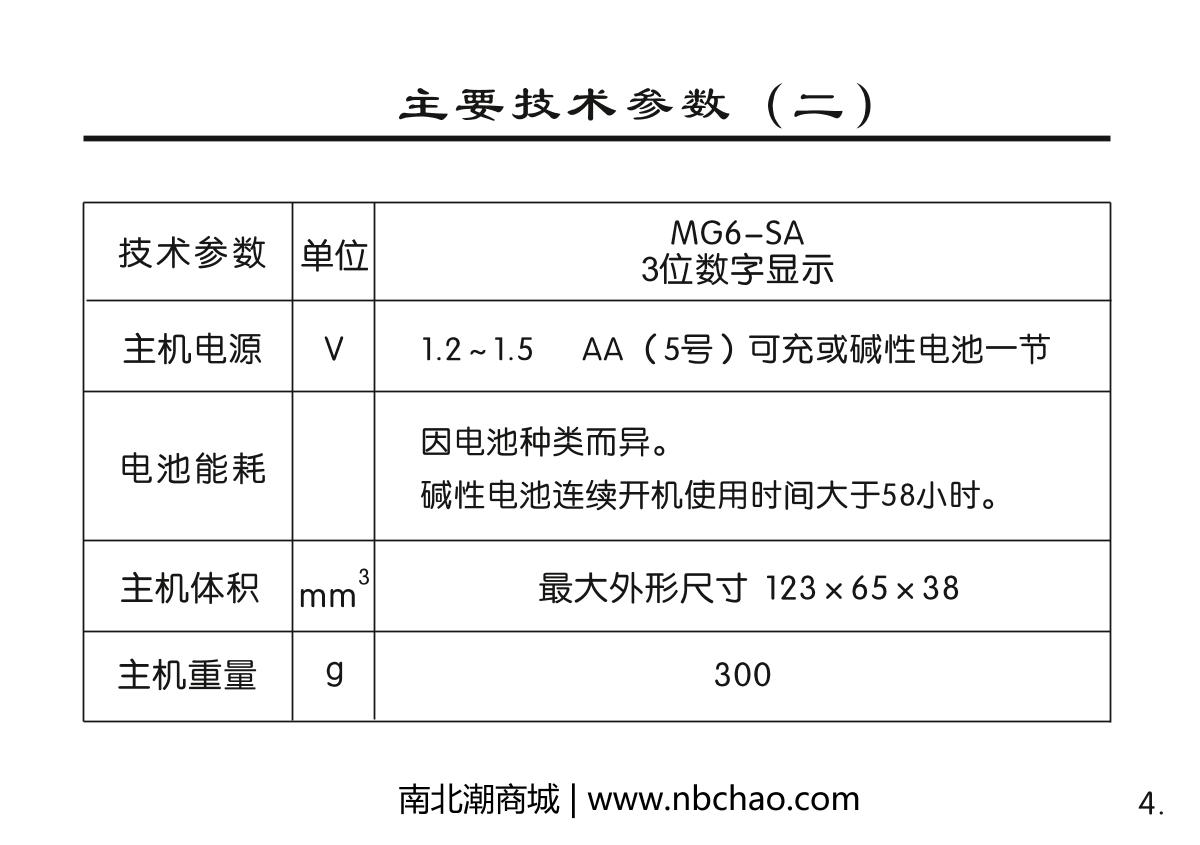 KSJ MG6-SA Microporous Gloss MeterManual page 5