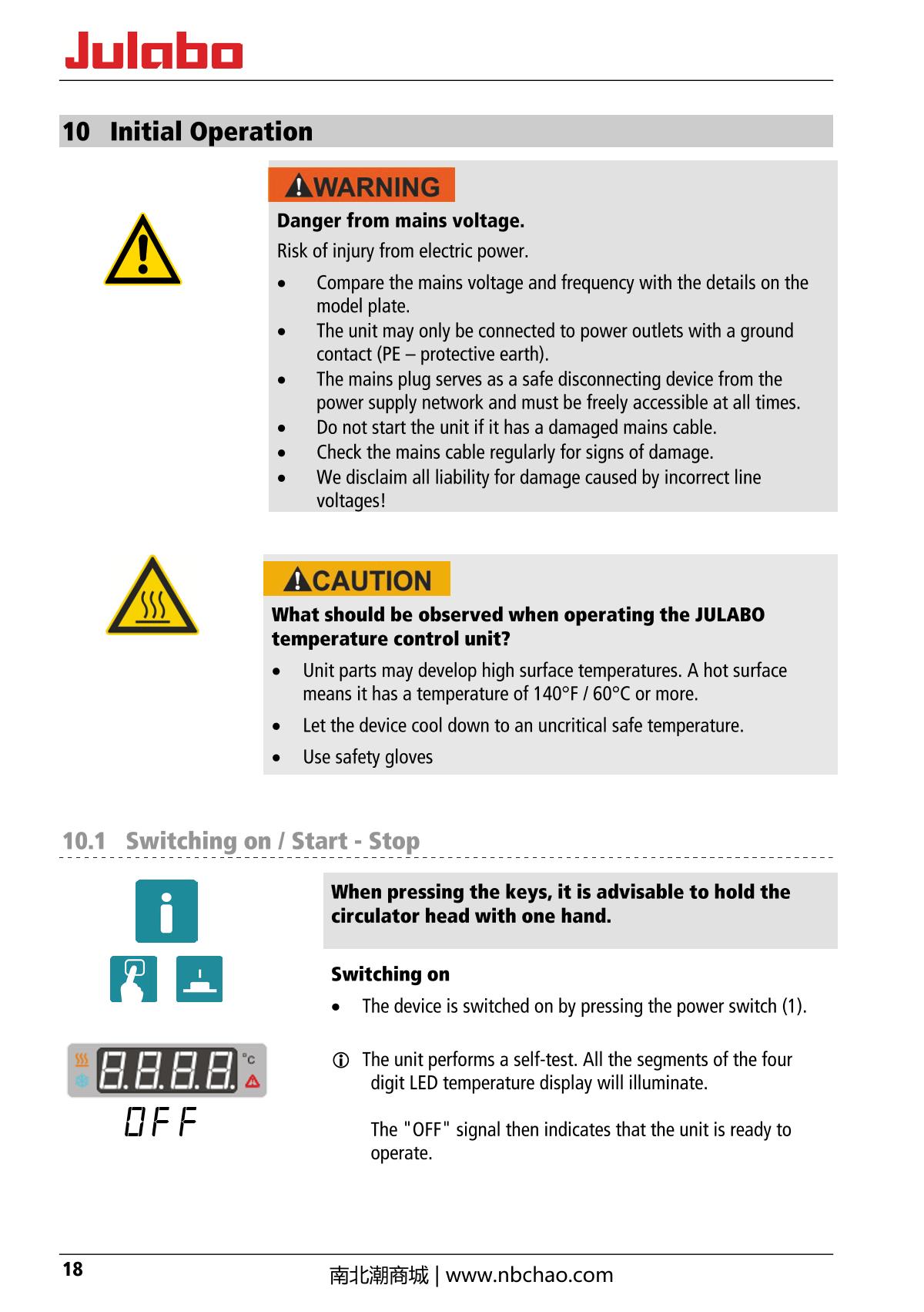 JULABO  Manual page 18