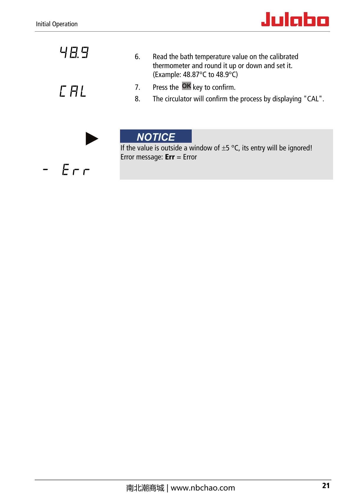 JULABO  Manual page 21