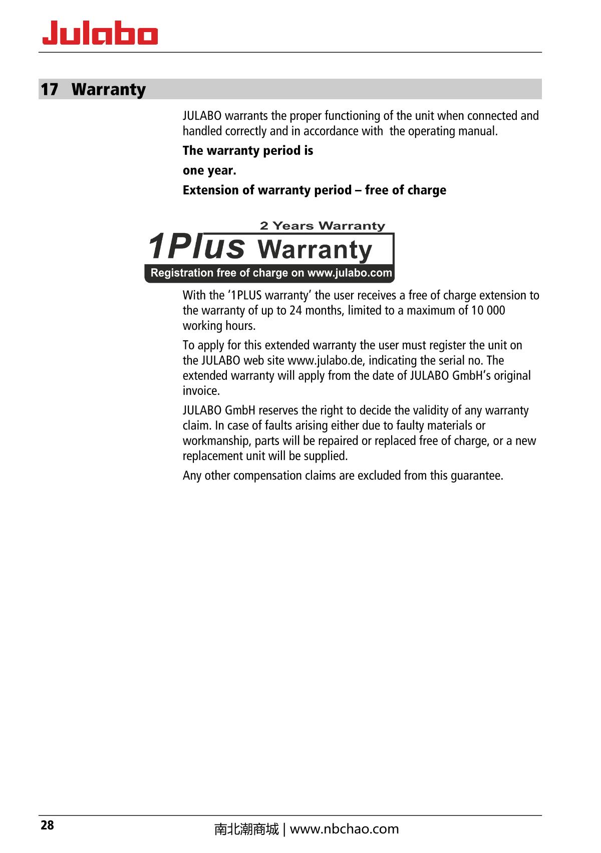 JULABO  Manual page 28