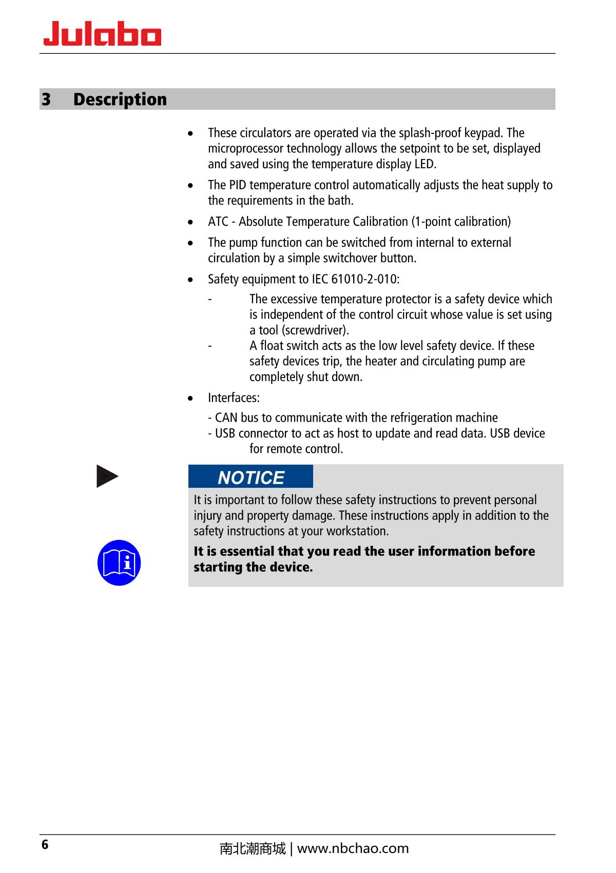 JULABO  Manual page 6