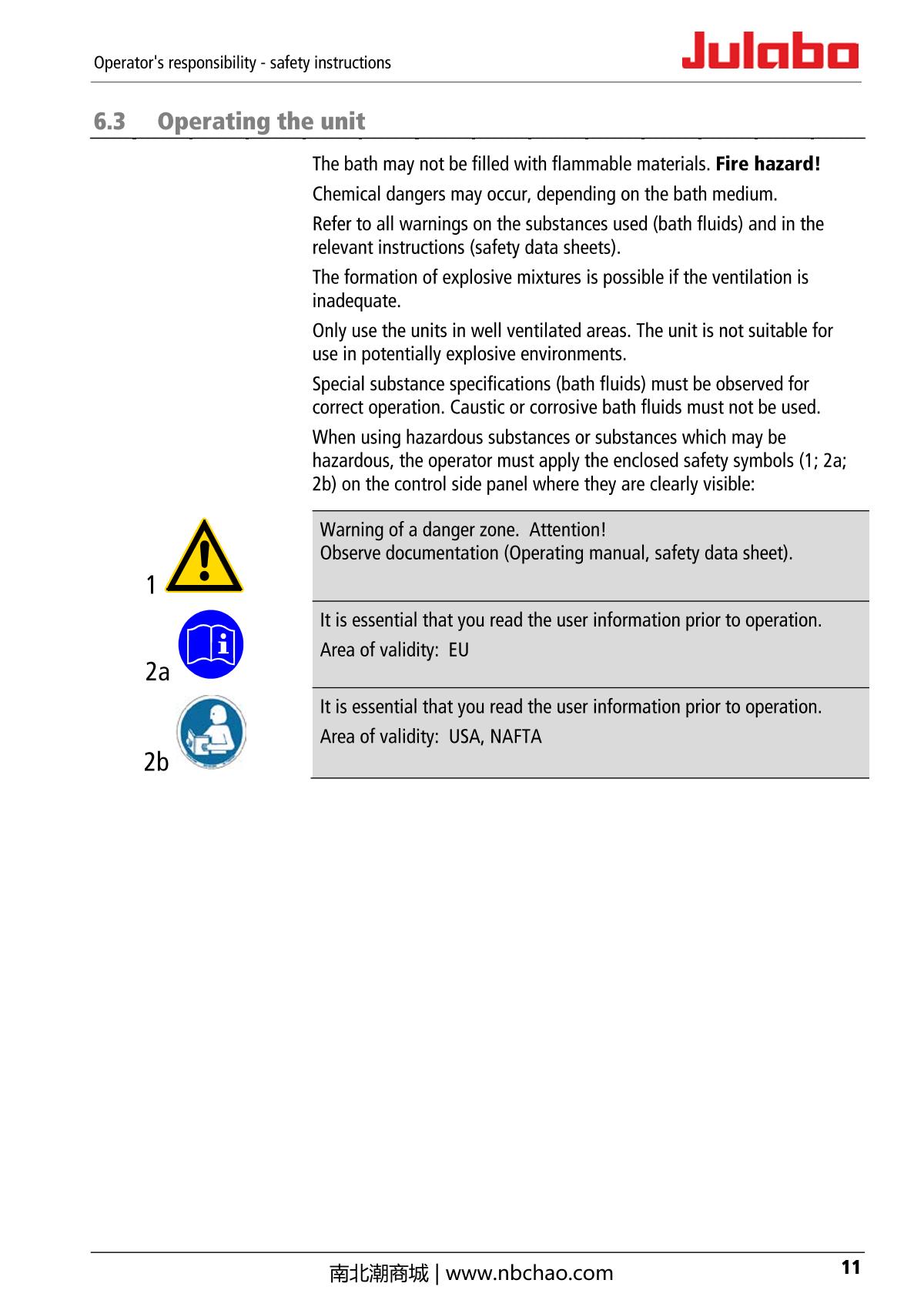 JULABO  Manual page 11