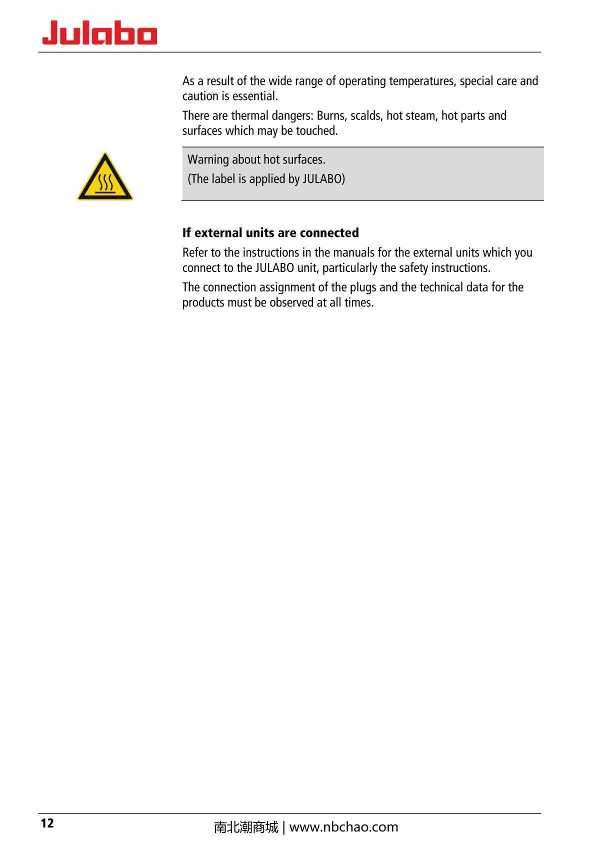 JULABO  Manual page 12