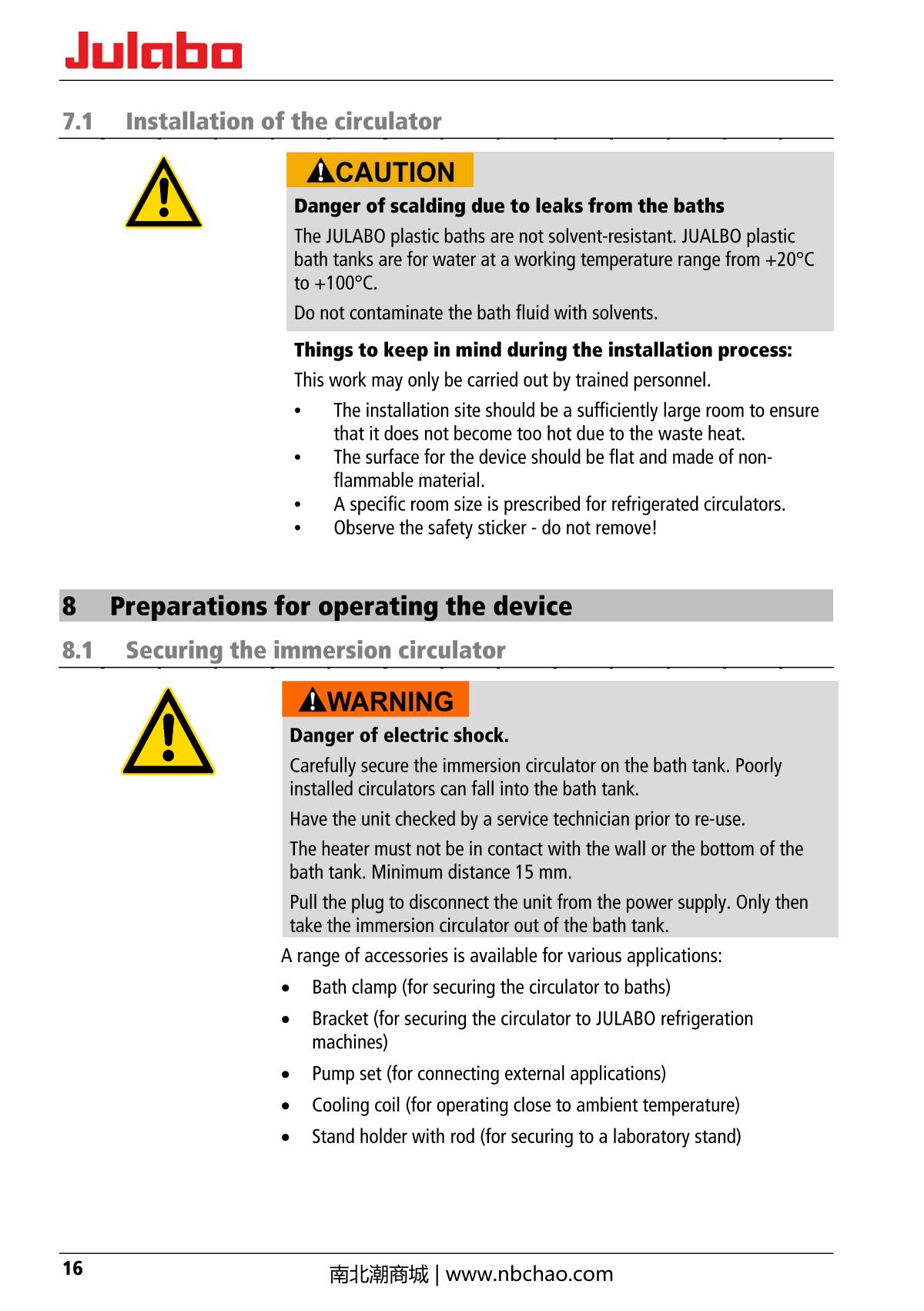 JULABO  Manual page 16