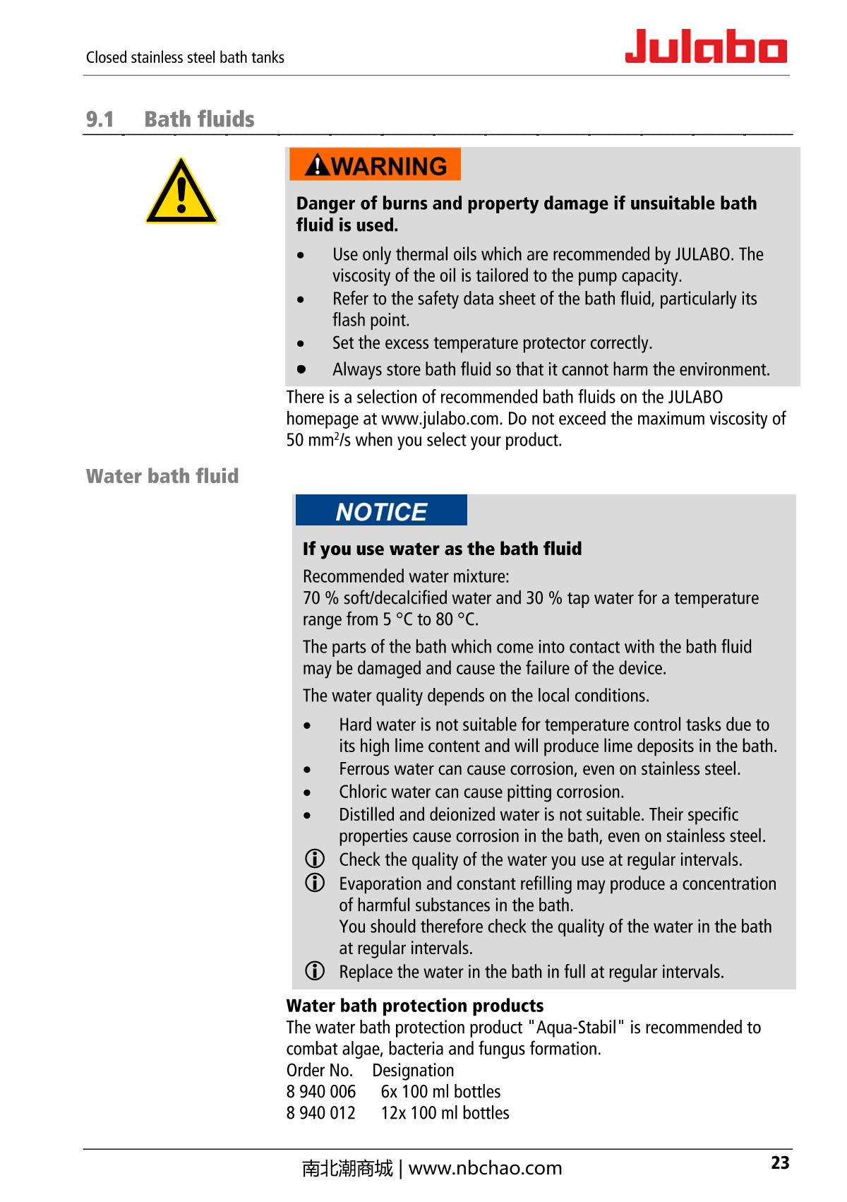 JULABO  Manual page 23