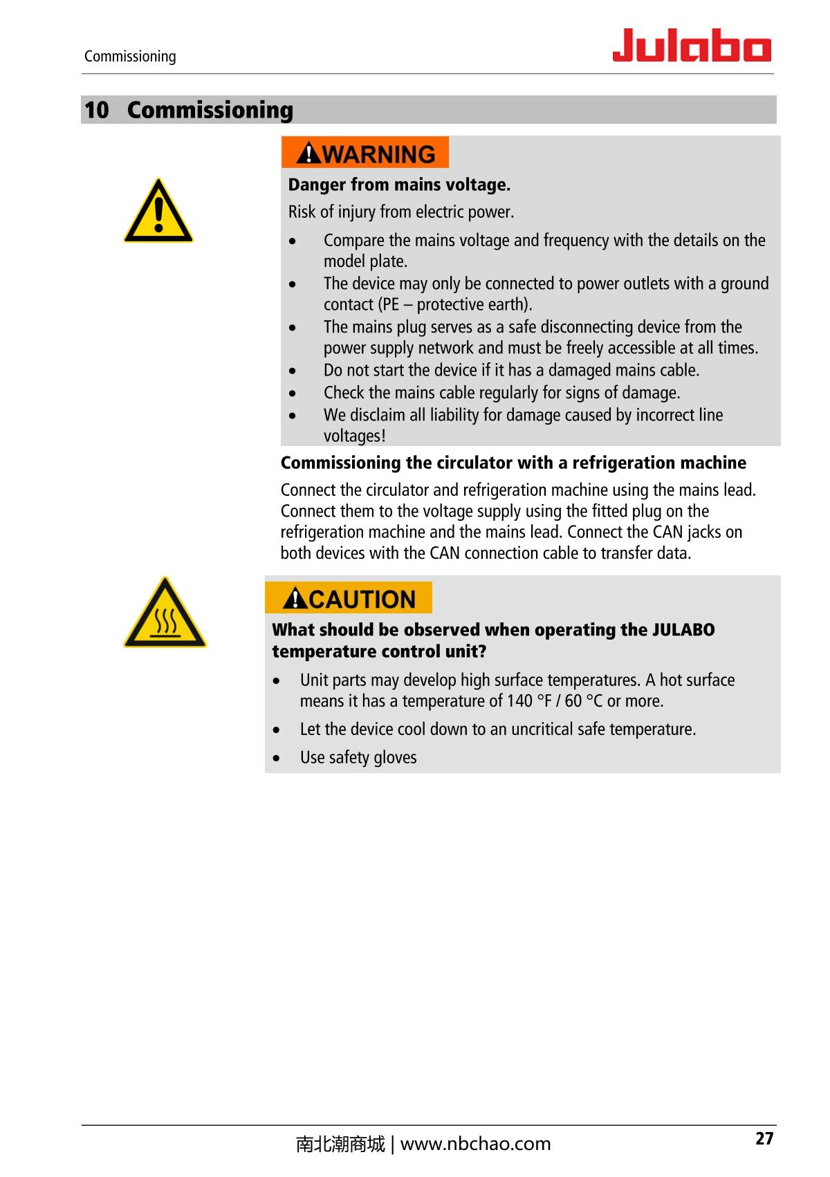 JULABO  Manual page 27