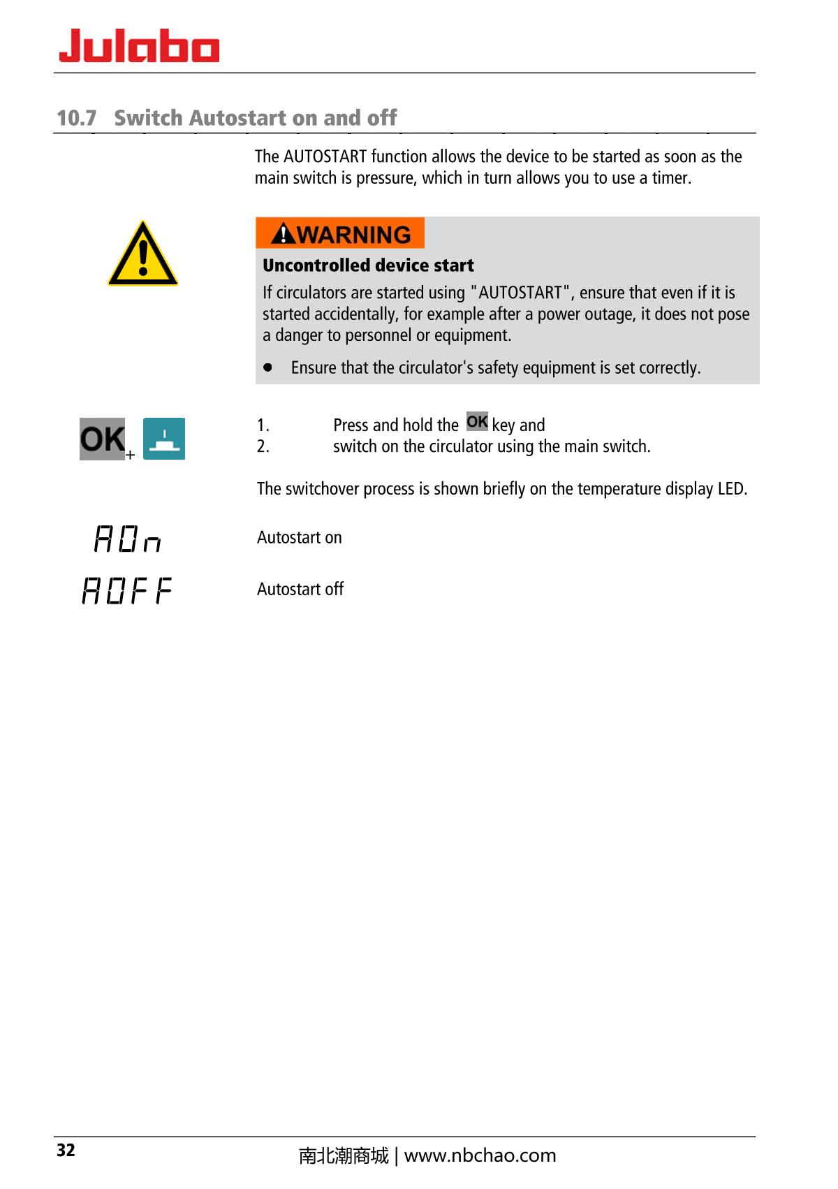 JULABO  Manual page 32