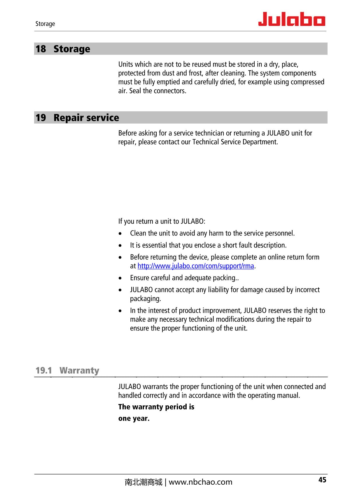 JULABO  Manual page 45