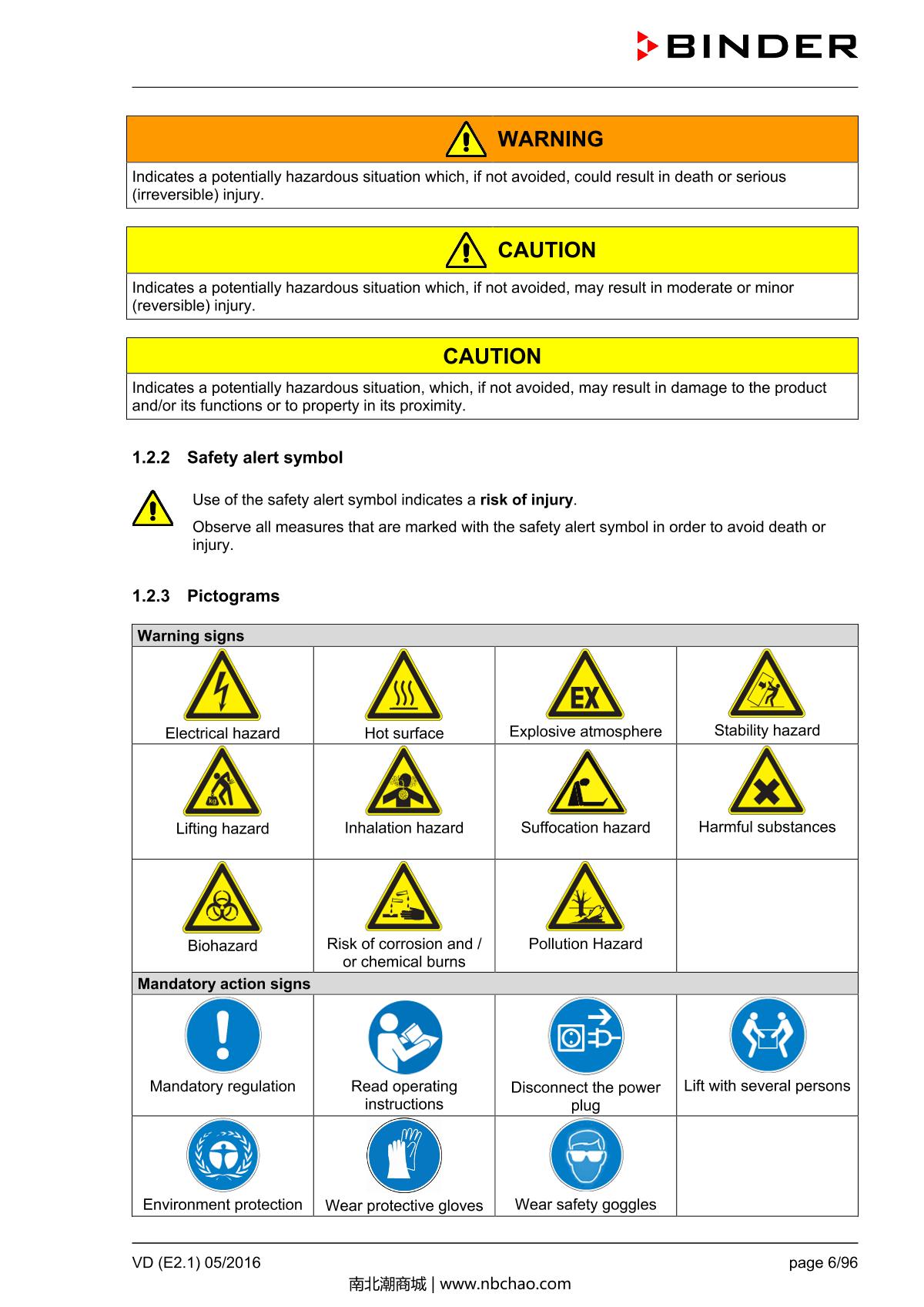 Binder VD53 Vacuum OvenManual page 6