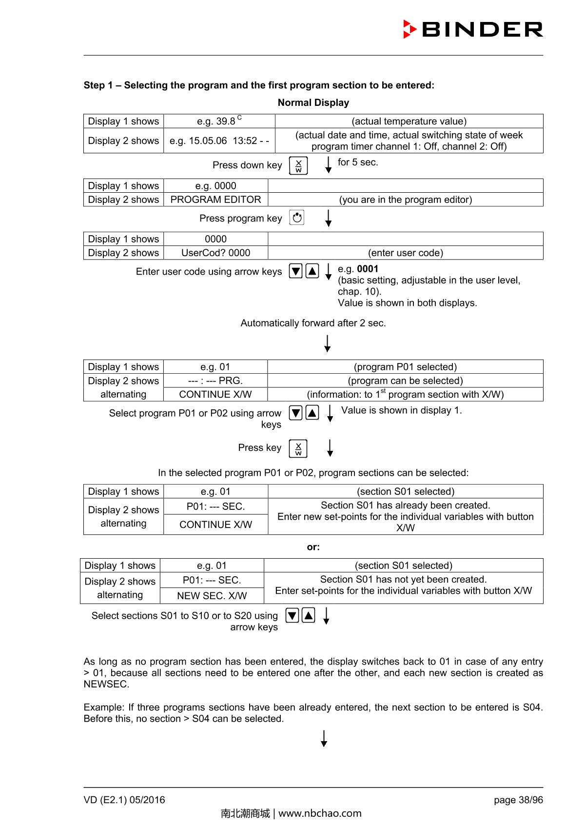 Binder VD53 Vacuum OvenManual page 38