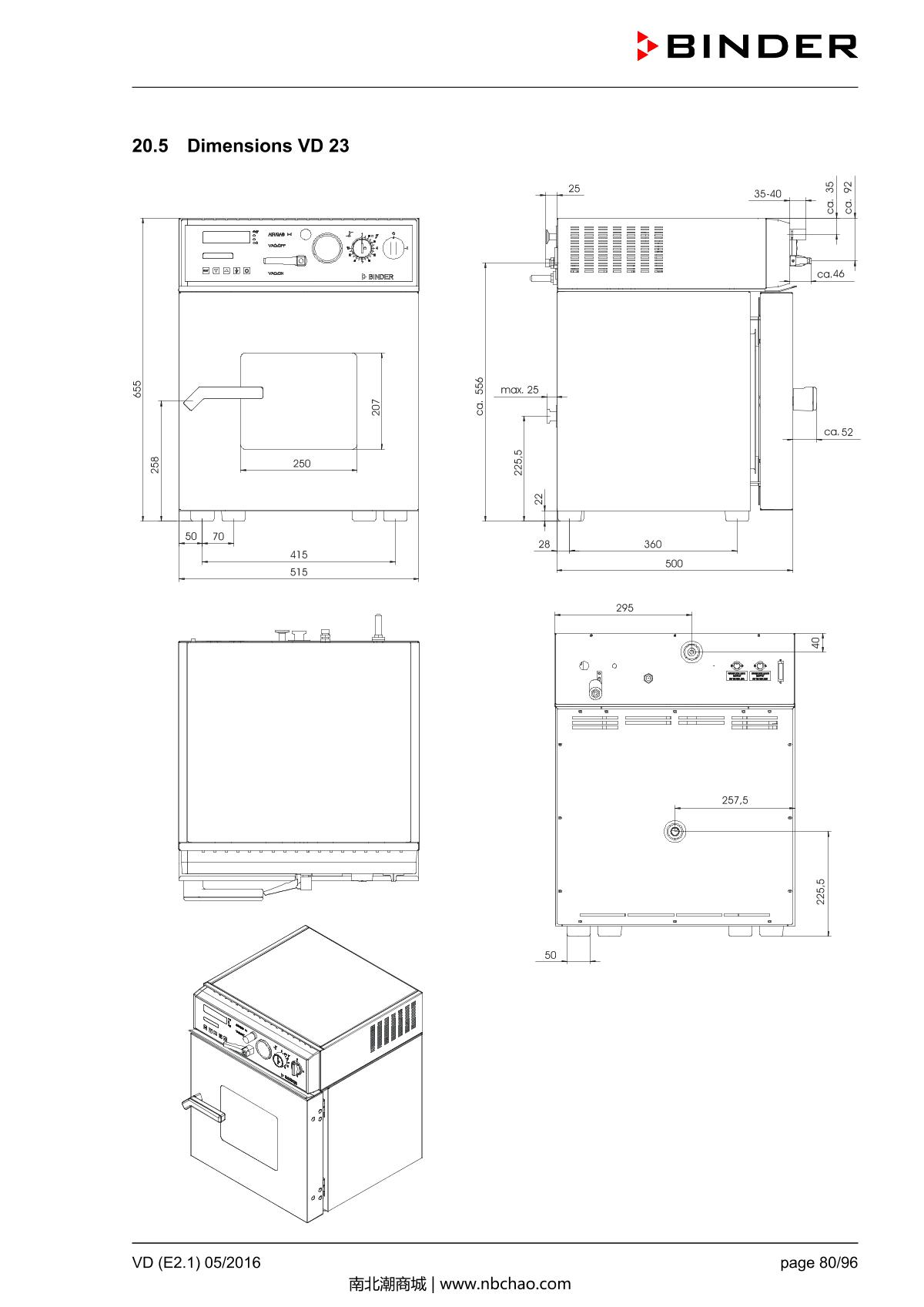 Binder VD53 Vacuum OvenManual page 80