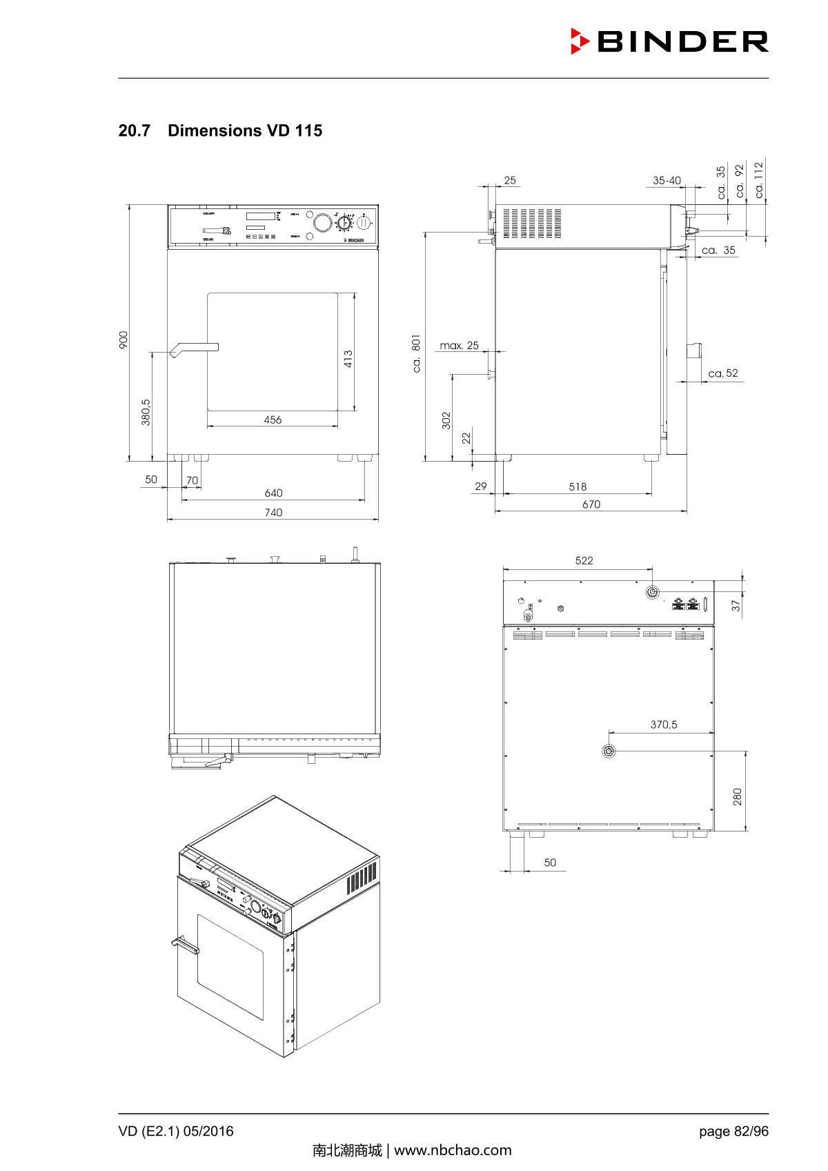 Binder VD53 Vacuum OvenManual page 82