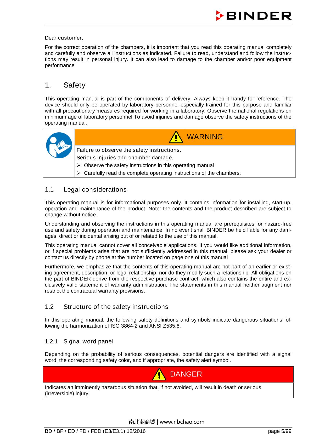 Binder ED260 Natural convection ovenManual page 5