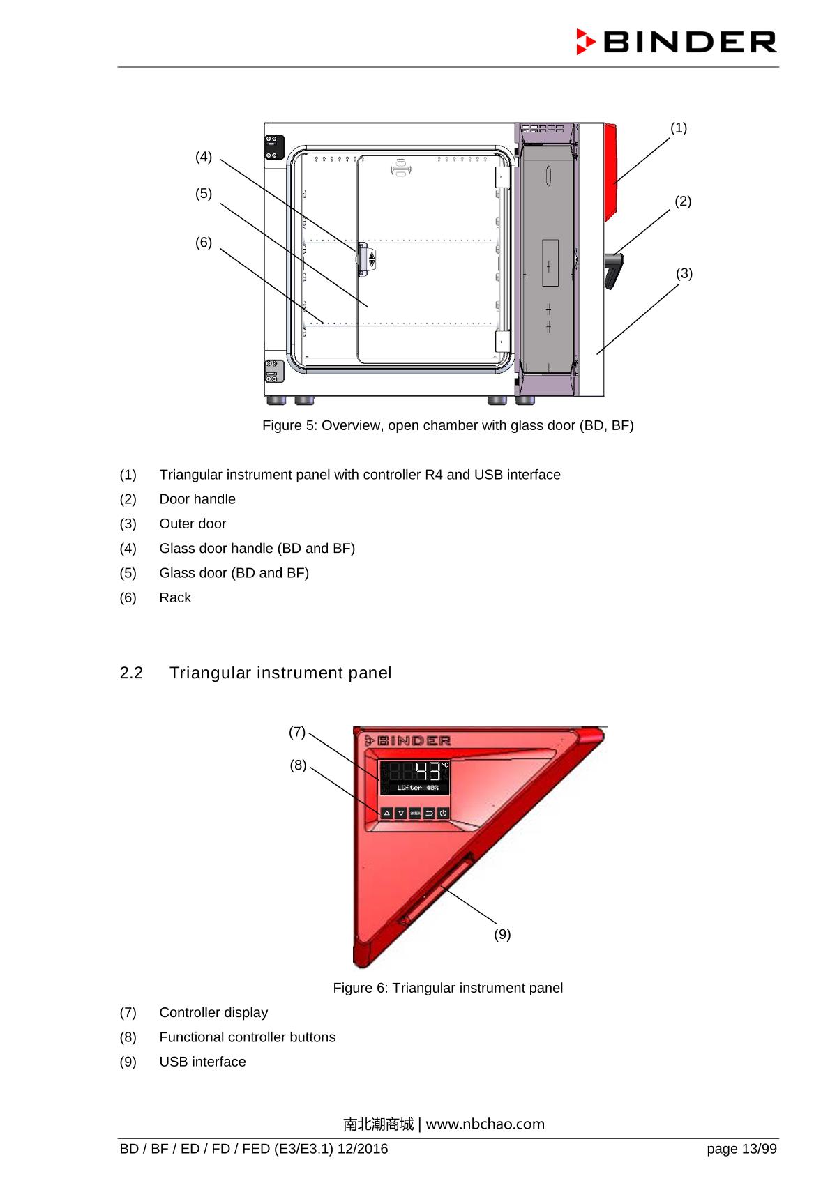Binder ED260 Natural convection ovenManual page 13